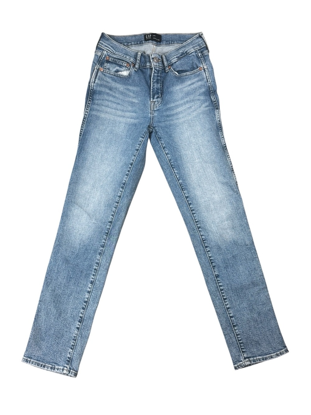 GAP Erica Vintage Slim Medium Blue Distressed Denim Jeans Women’s Size 2 / 26